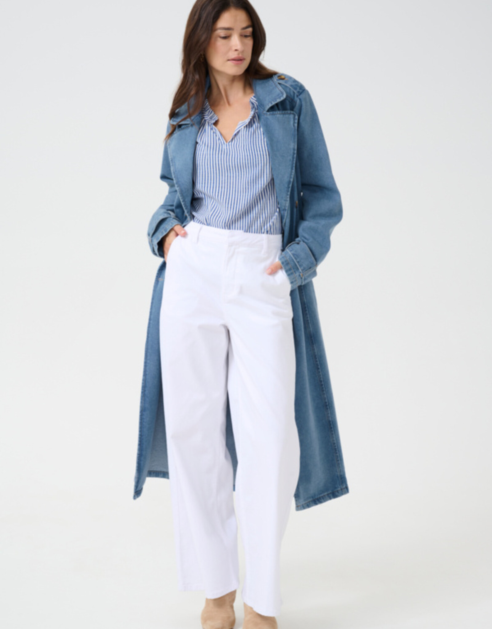 Cream Cream - CRmika denim trenchcoat SS25