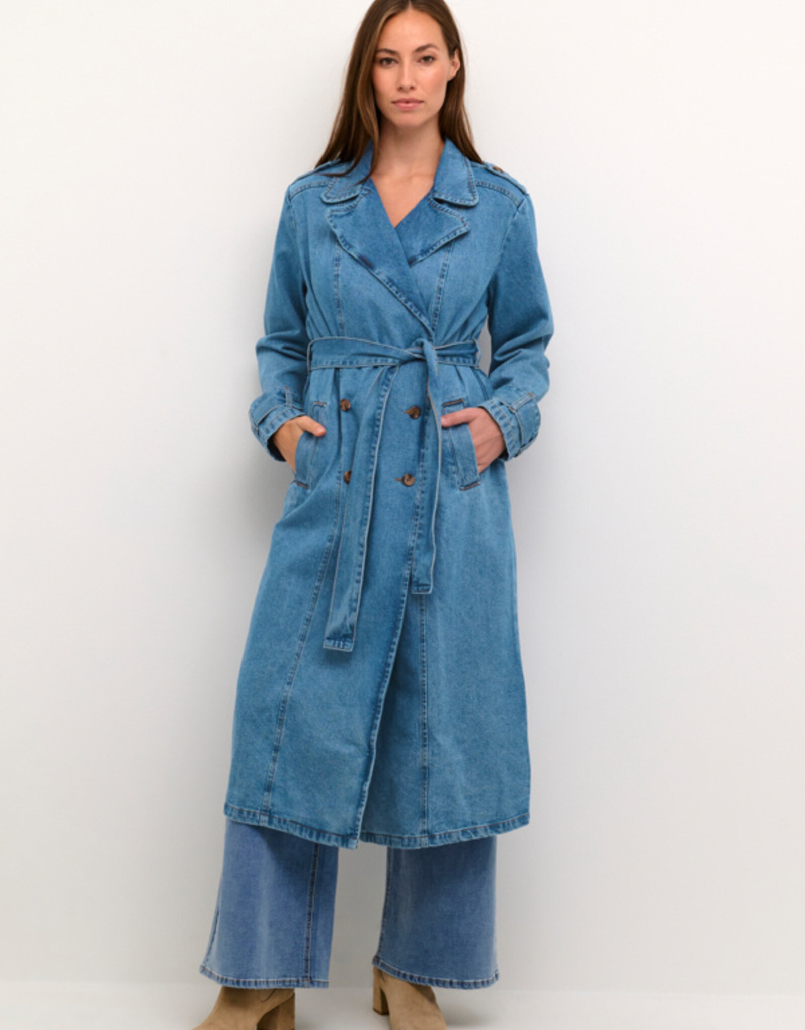 Cream Cream - CRmika denim trenchcoat SS25