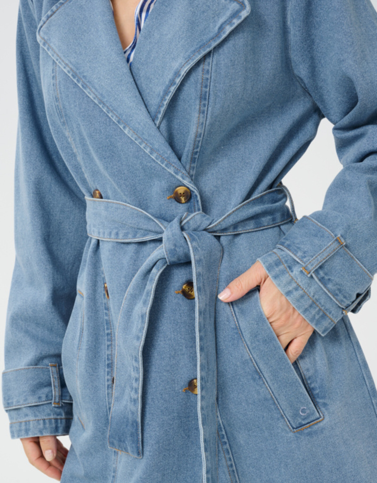 Cream Cream - CRmika denim trenchcoat SS25