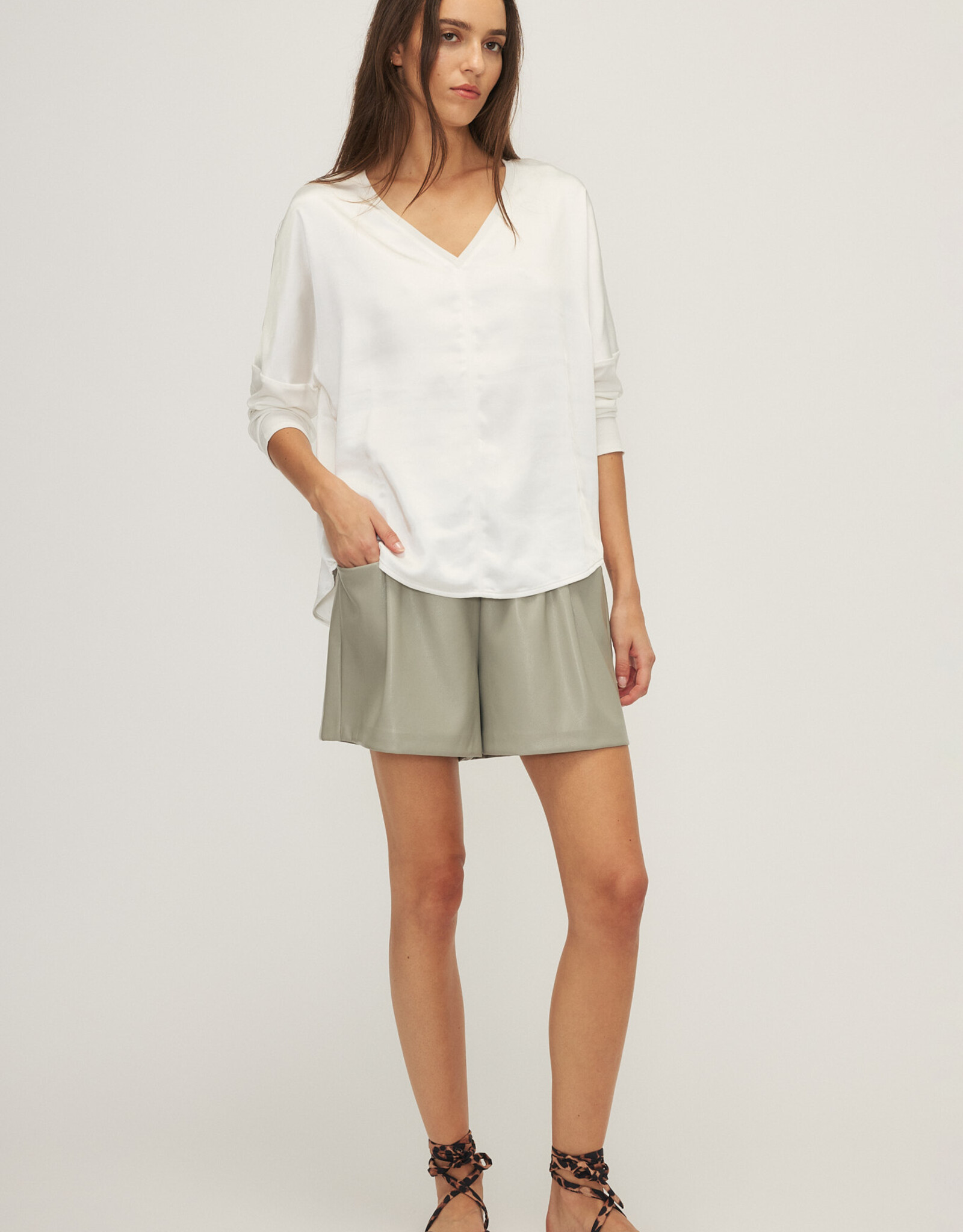 Melissa Nepton Melissa Nepton - Cindy Vneck Satin Top SS25