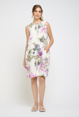 Pistache Pistache-T-3572-AF -Sleeveless Linen Gathered Dress SS25