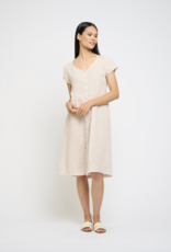 Pistache Pistache-R-0297 - Short Sleeve Linen Dress SS25