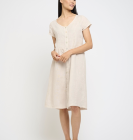 Pistache Pistache-R-0297 - Short Sleeve Lin Robe SS25