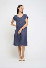 Pistache Pistache-R-0297 Short Sleeve Linen Robe SS25