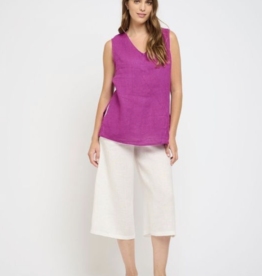 Pistache Pistache-P-0056A Sleeveless Top with Side Slits SS25
