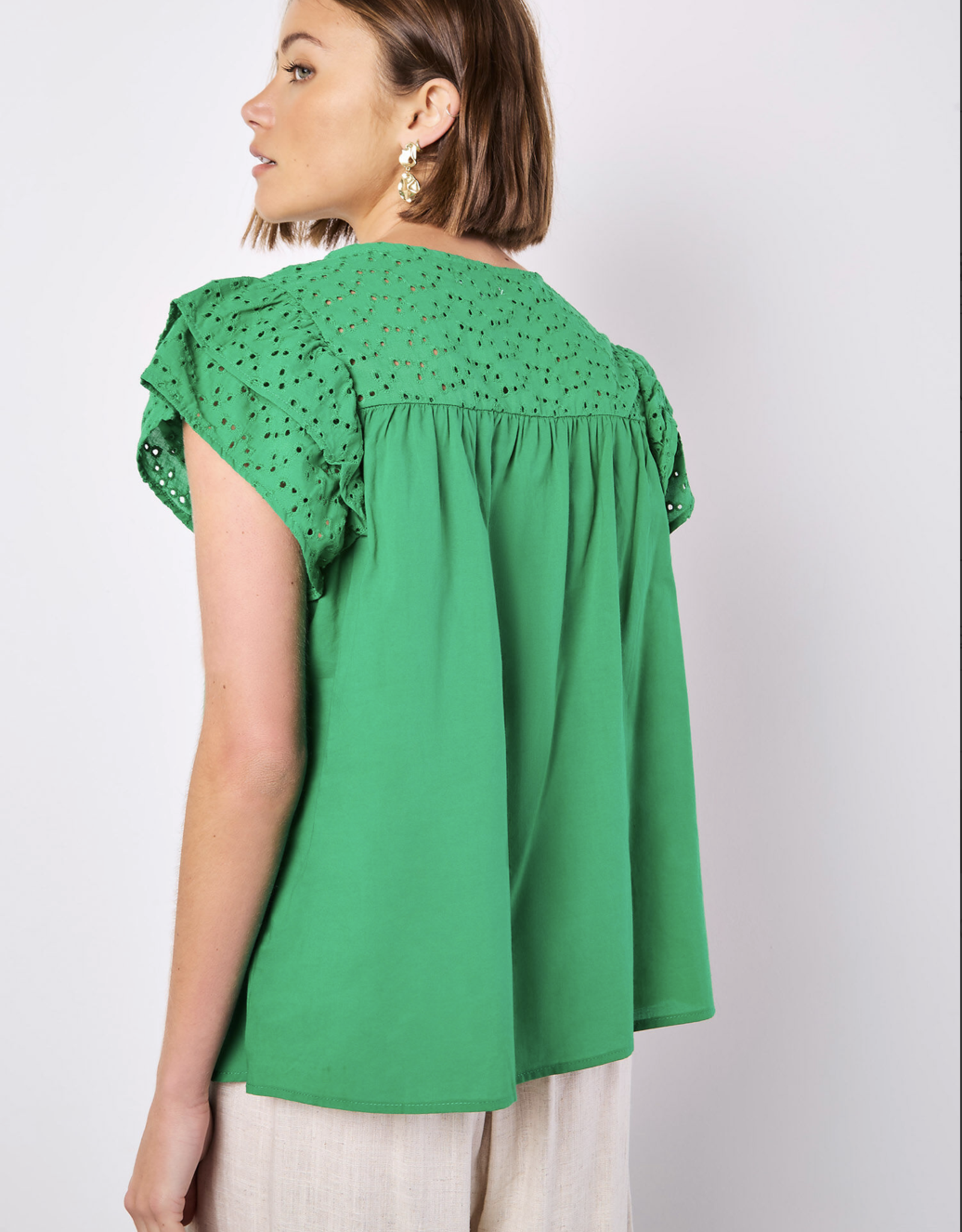 Apricot Apricot- 944220 Broderie yoke cotton Mix top SS25
