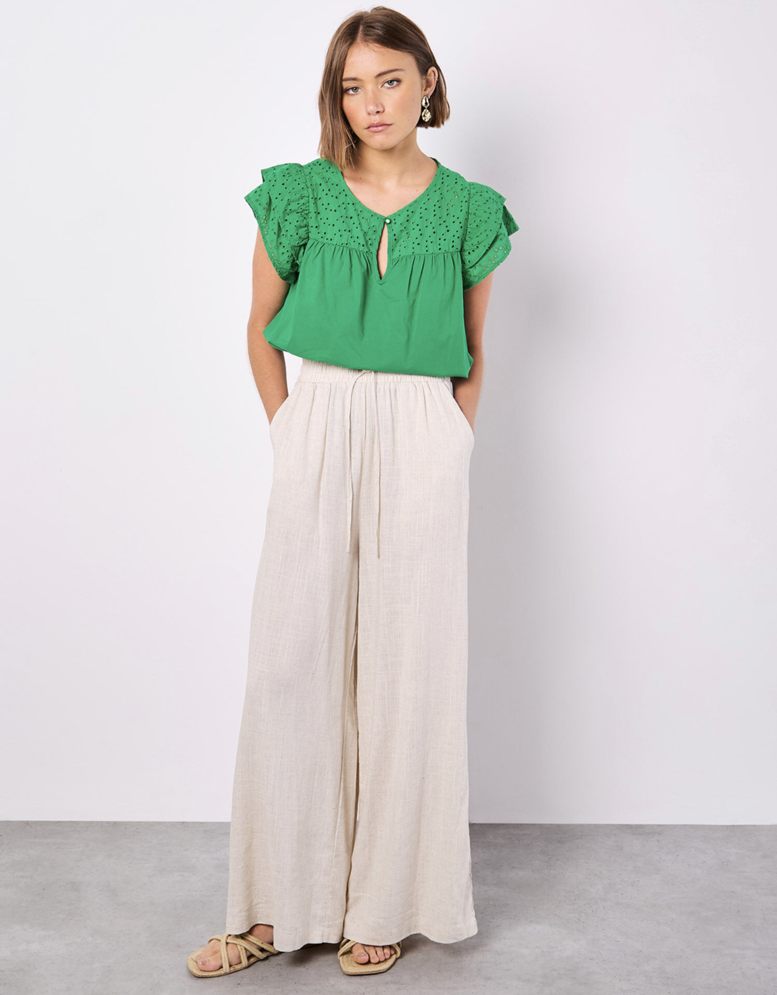 Apricot Apricot- 944220 Broderie yoke cotton Mix top SS25
