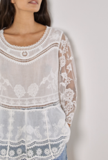 Apricot Apricot- 945104 Embroidered Mesh Oversized peplum top SS25