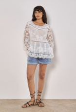 Apricot Apricot- 945104 Embroidered Mesh Oversized peplum top SS25