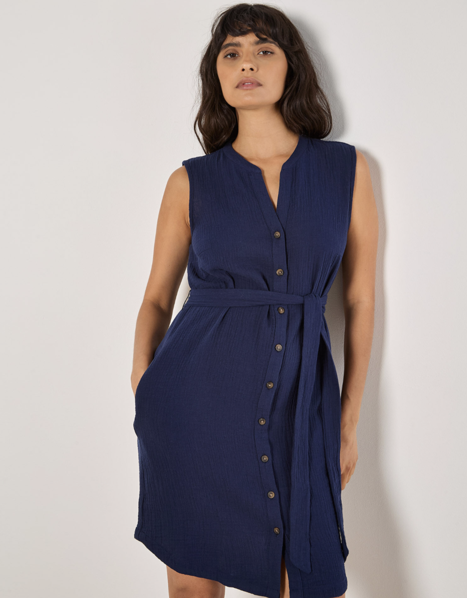 Apricot Apricot-945999 Button through dress with tie SS25