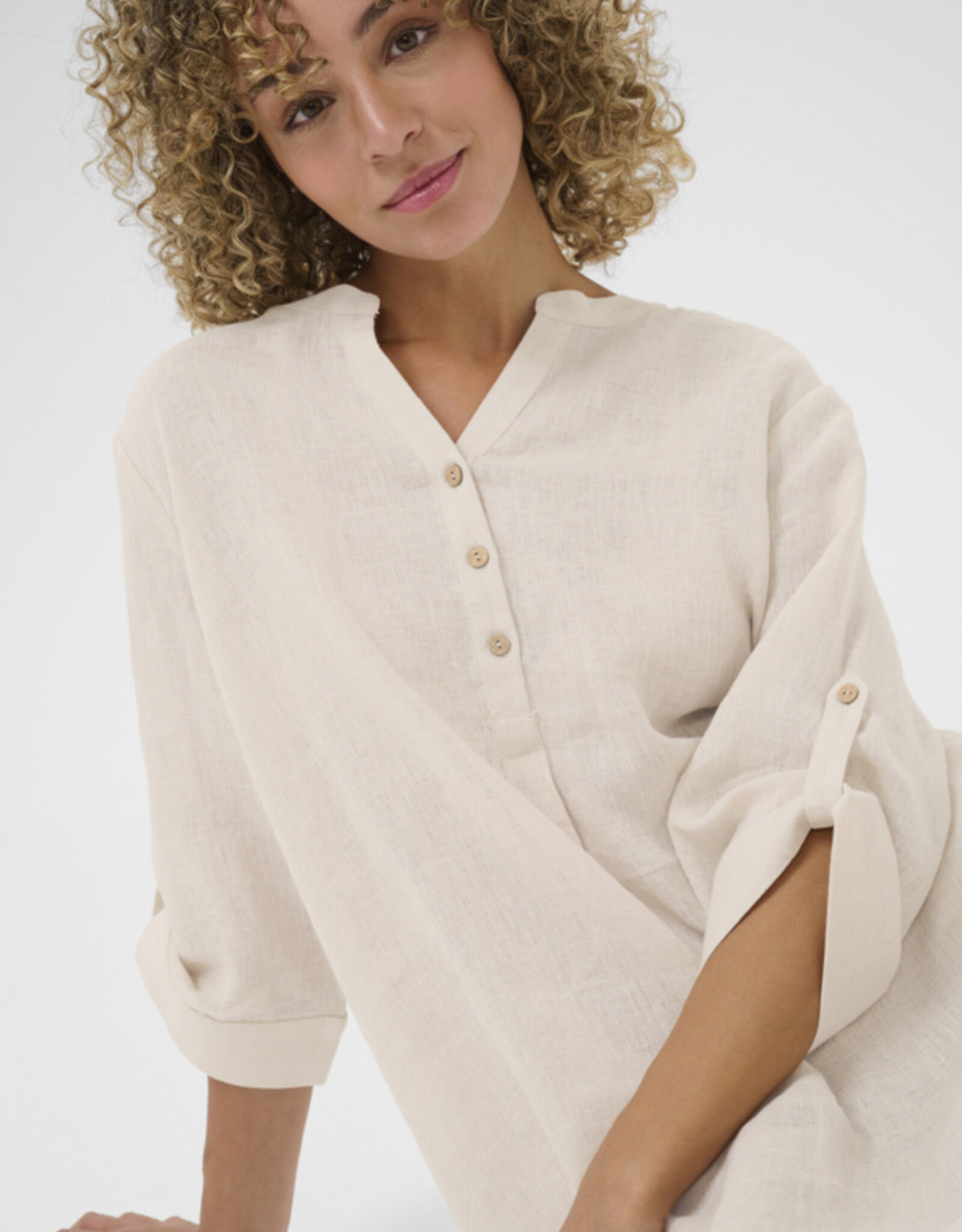 Cream Cream - CRBellis Caftan Crispy Sand Robe SS25