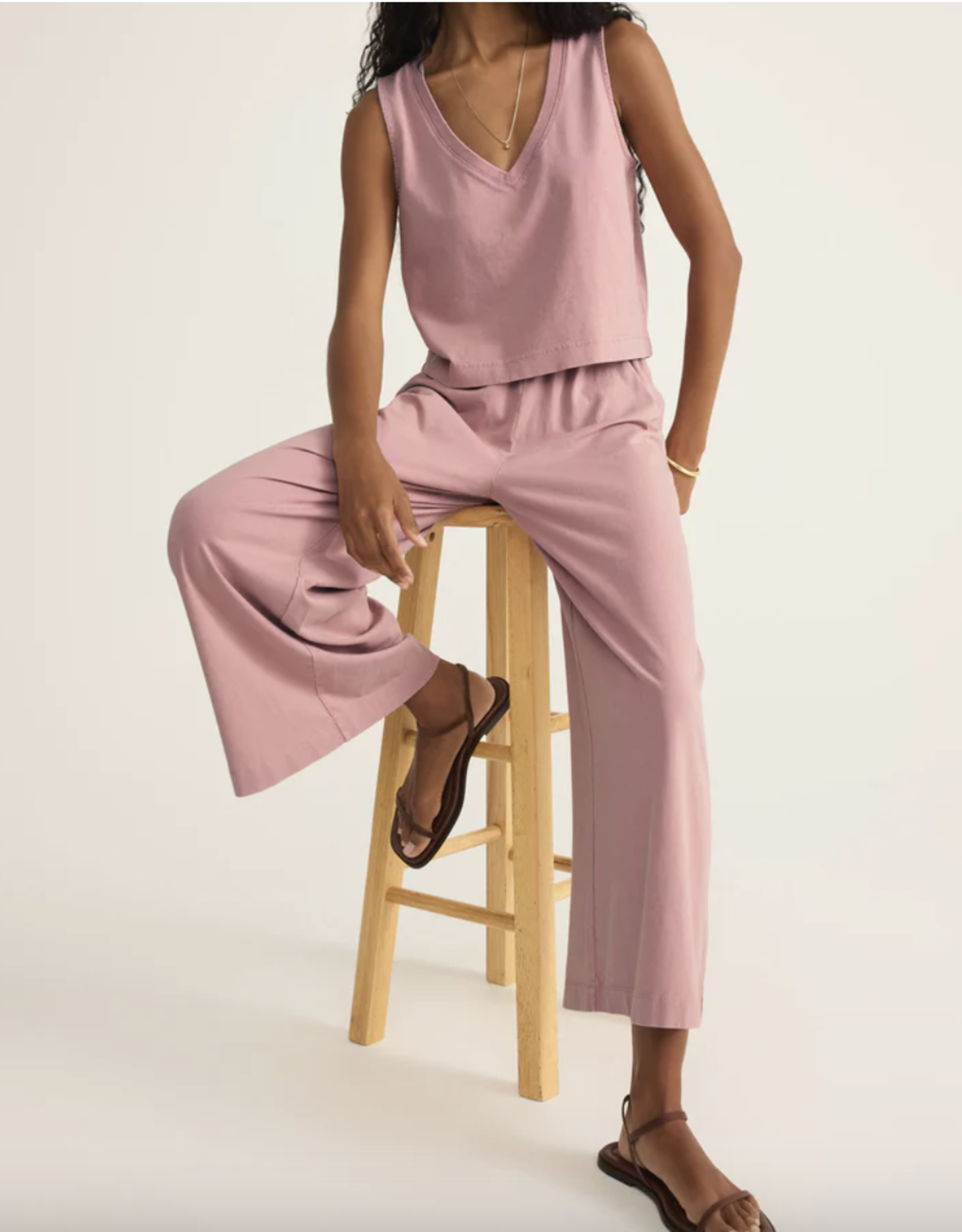 Z Supply Z Supply- Zp212567 Scout Jersey crop flare pantalon SS25