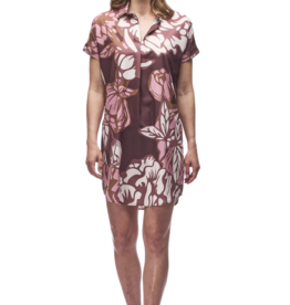 indyeva Indyeva - Frivol Burgundy Piwonia Dress SS25