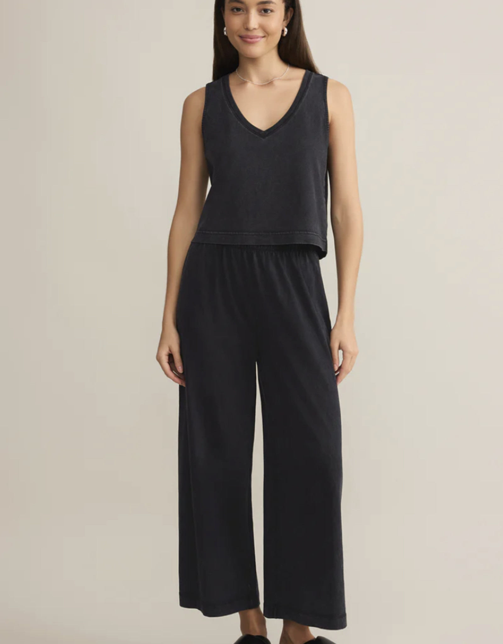 Z Supply Z Supply - ZP212567 Scout Jersey Flare Pant (Black) SS25