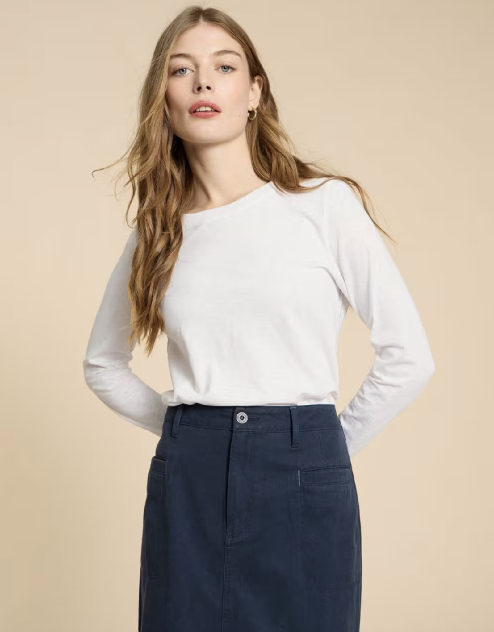 White Stuff White Stuff- 440353  Clara LS Tee FW25 (2 clrs )