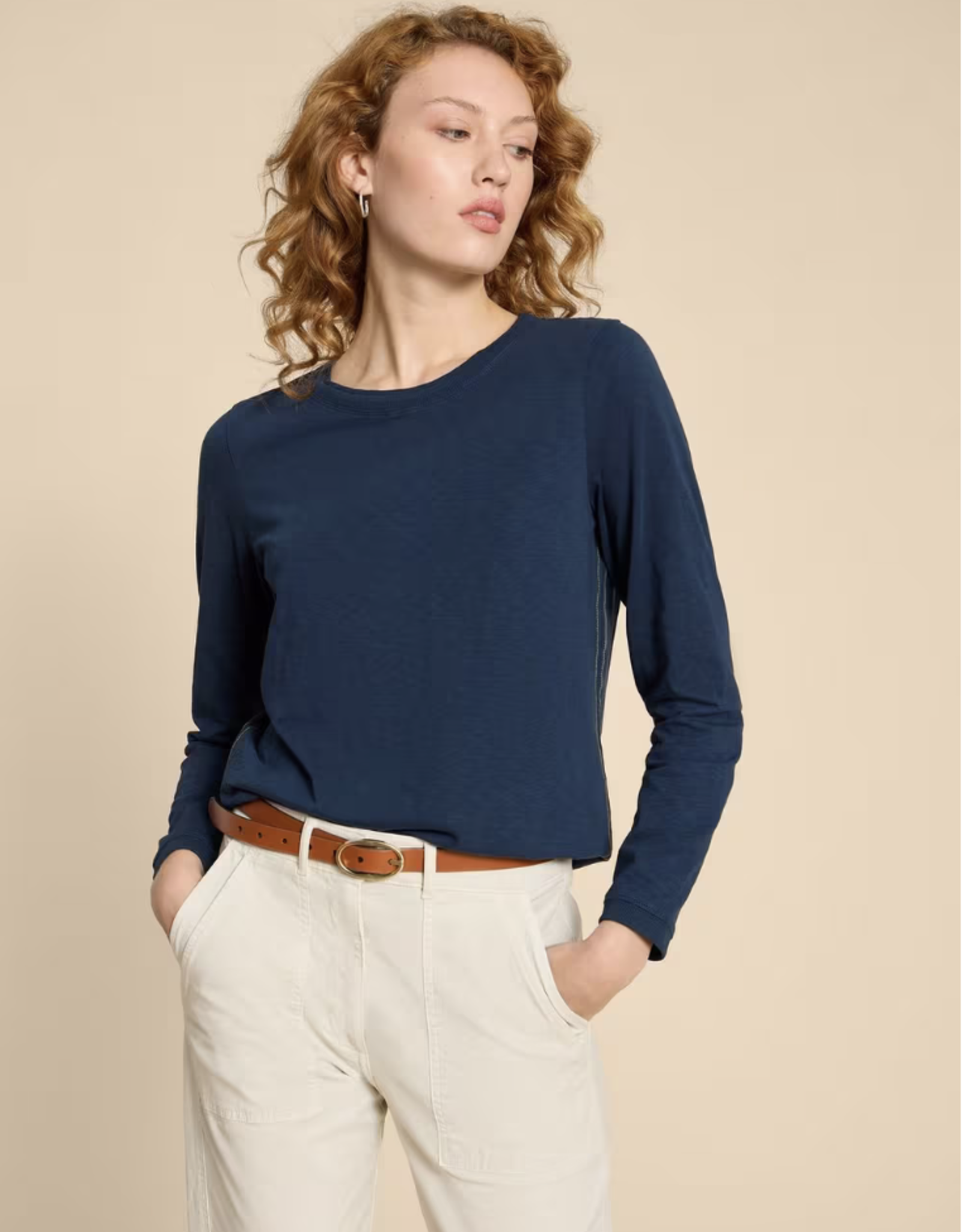 White Stuff White Stuff- 440353  Clara LS Tee FW25 (2 clrs )