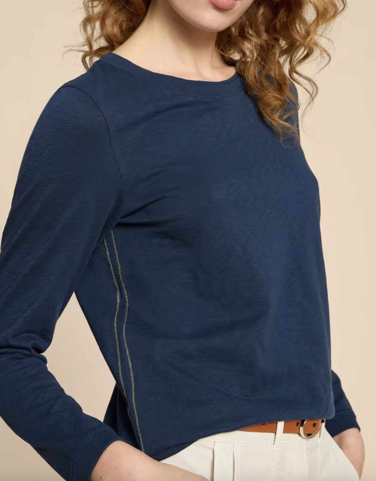 White Stuff White Stuff- 440353  Clara LS Tee FW25 (2 clrs )
