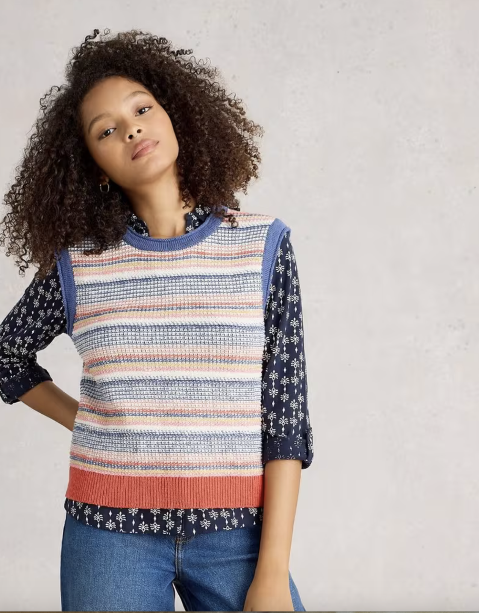 White Stuff White Stuff- 444094 Tara Textured vest FW25