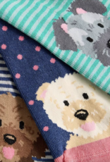 White Stuff White Stuff- 444141 3Pk Dog Pals Bas chevilles FW25