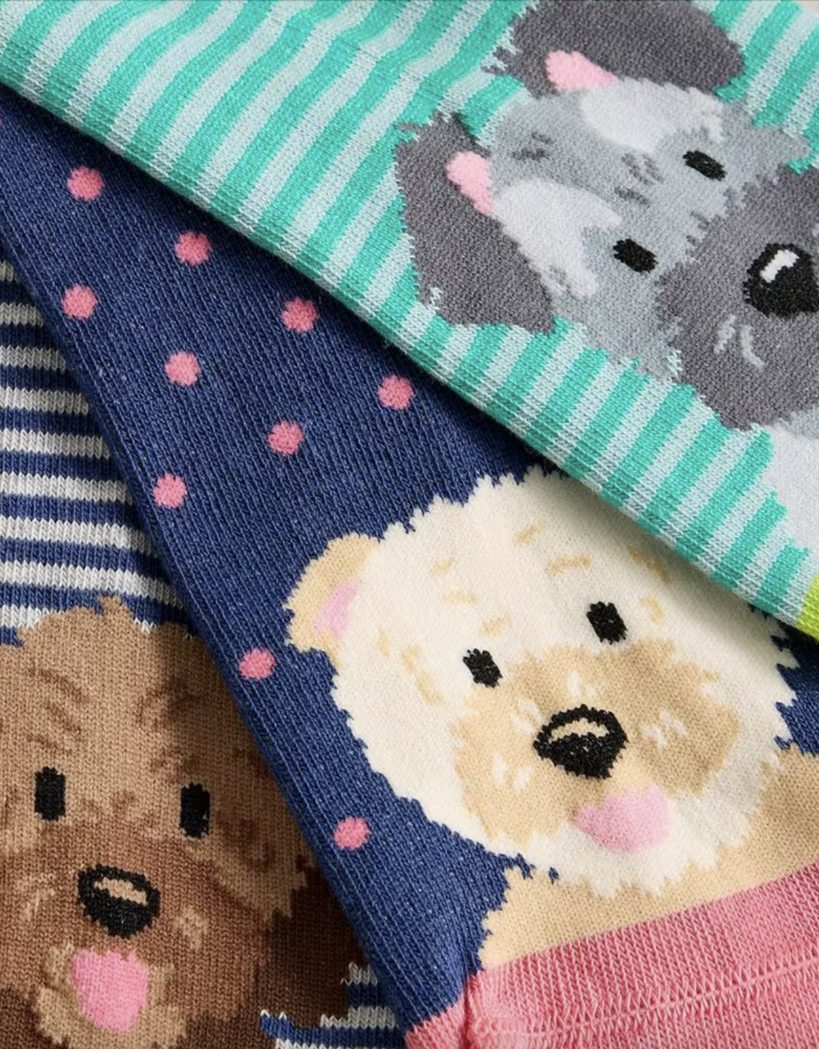 White Stuff White Stuff- 444141 3Pk Dog Pals ankle socks FW25