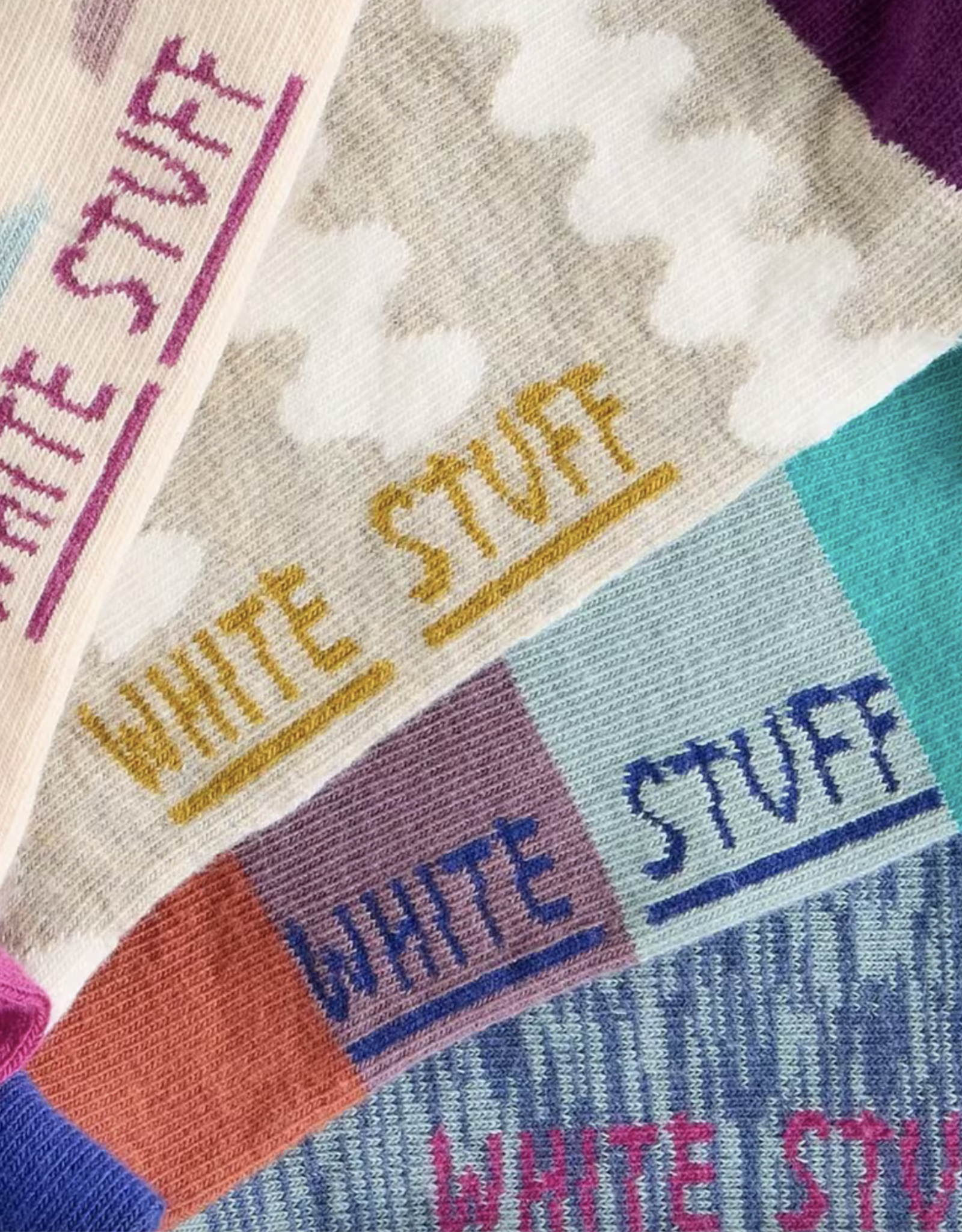 White Stuff White Stuff- 444101 4PK Hatch Ankles Socks FW25