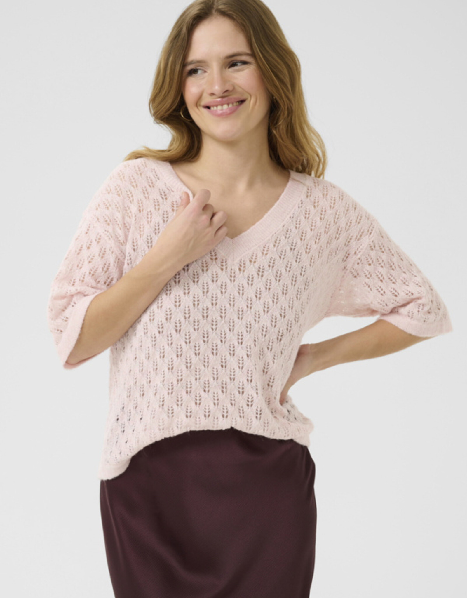 Kaffé Kaffe - KAlourine V-Neck Pullover FW25 (2 clrs)