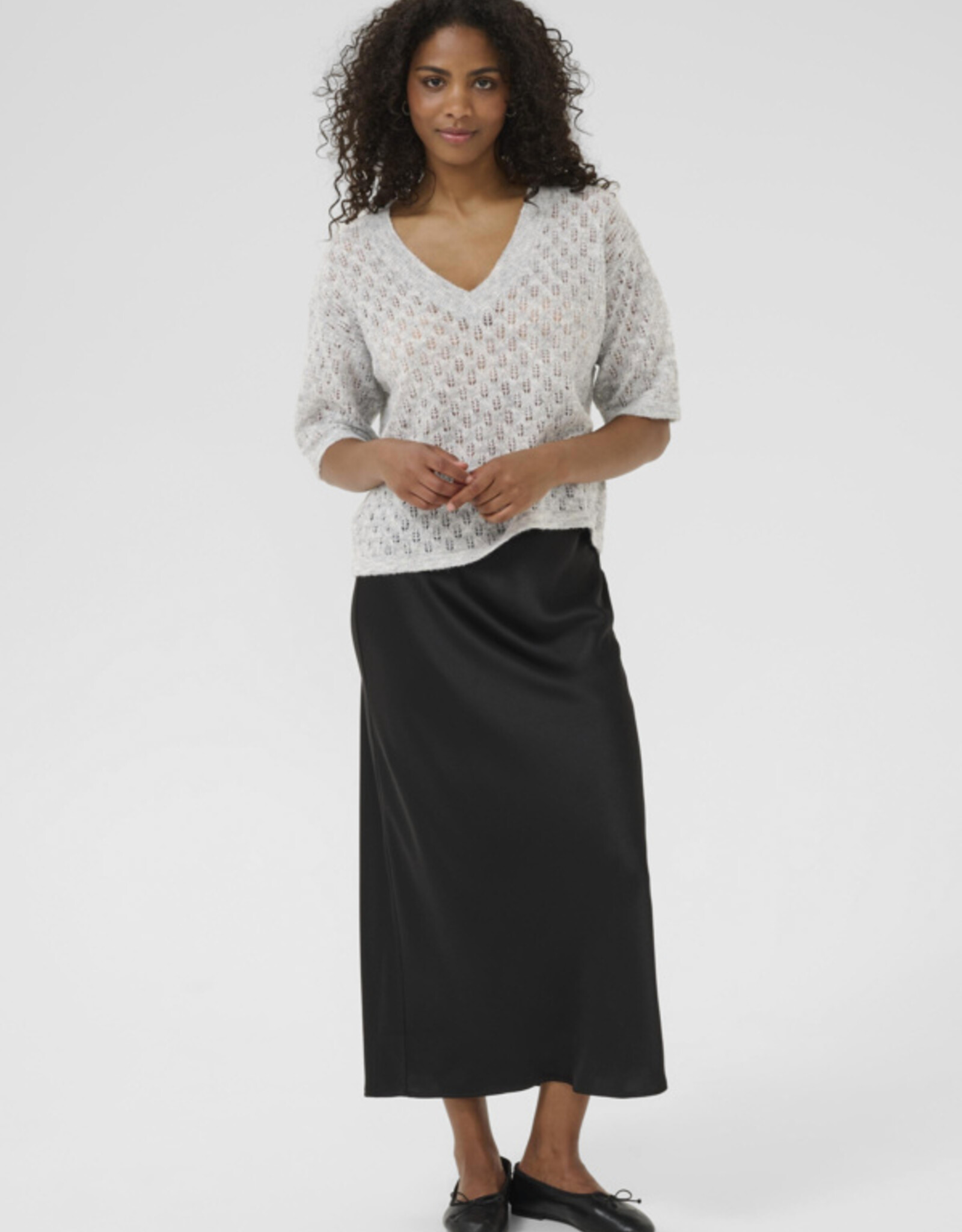 Kaffé Kaffe - KAlourine V-Neck Pullover FW25 (2 clrs)