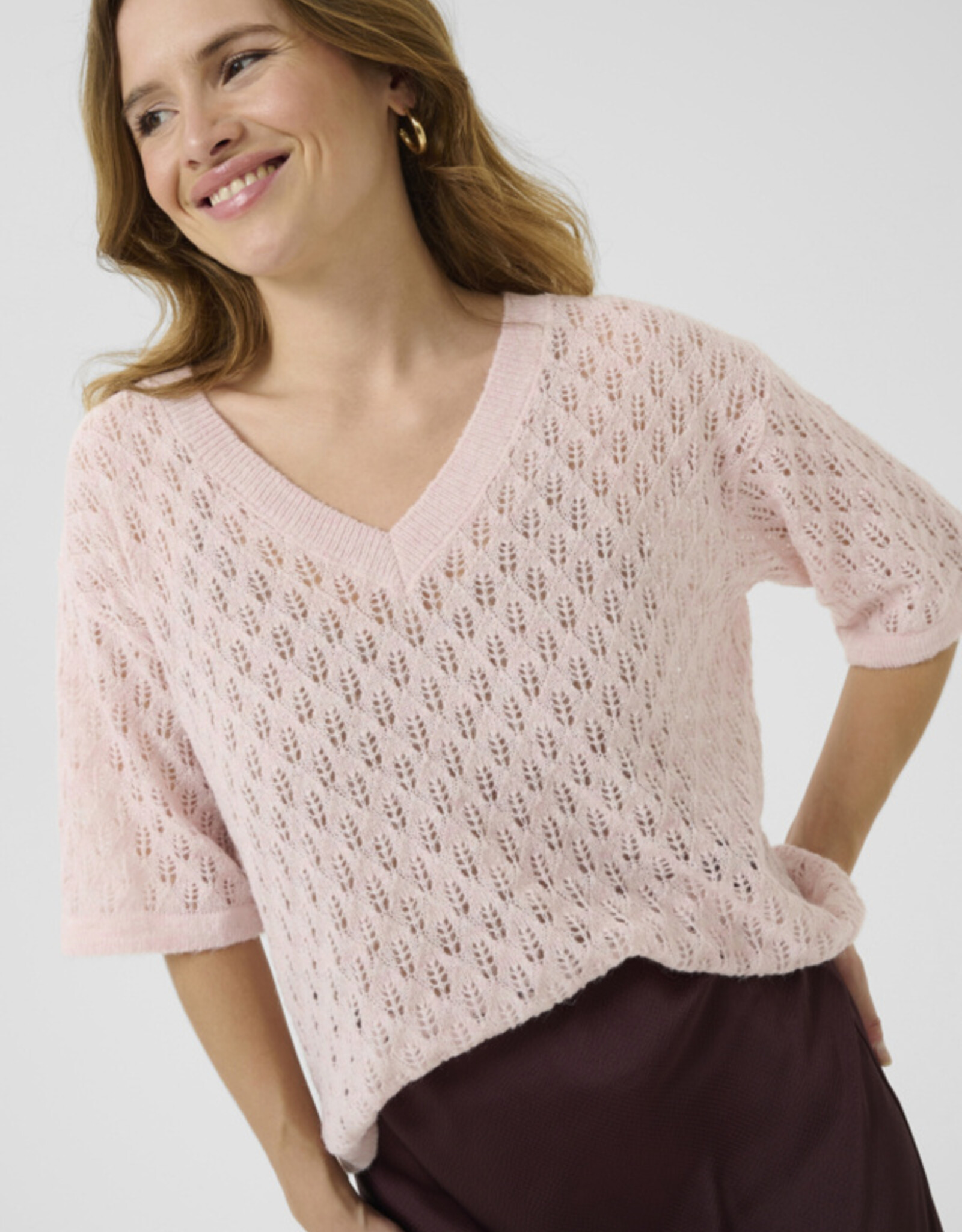 Kaffé Kaffe - KAlourine V-Neck Pullover FW25 (2 clrs)