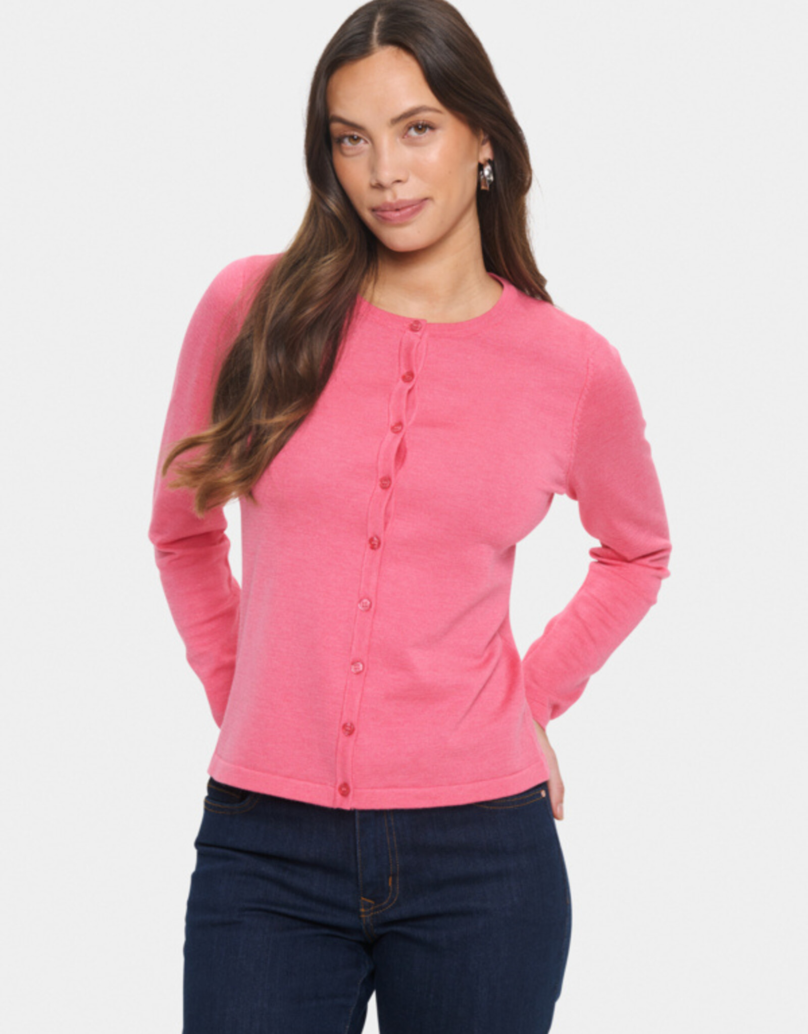 Saint-Tropez Saint Tropez - MilaSZ R-Neck Cardigan FW25