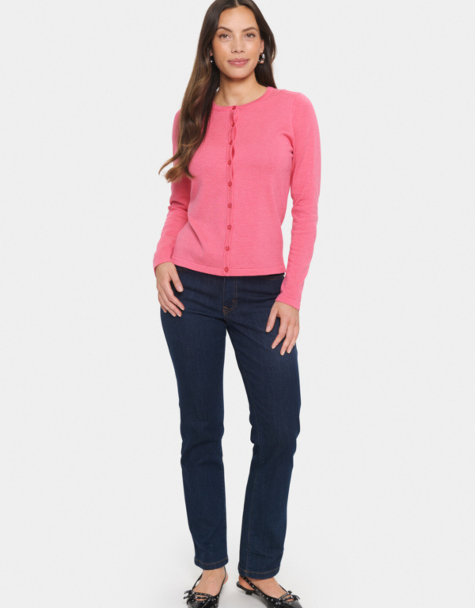 Saint-Tropez Saint Tropez - MilaSZ R-Neck Cardigan FW25