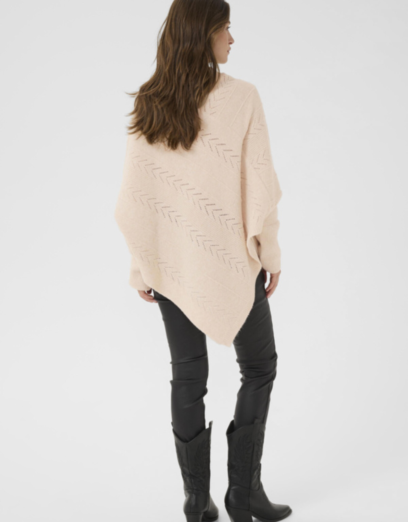 Cream Cream - CRHoliday Knit Poncho FW25