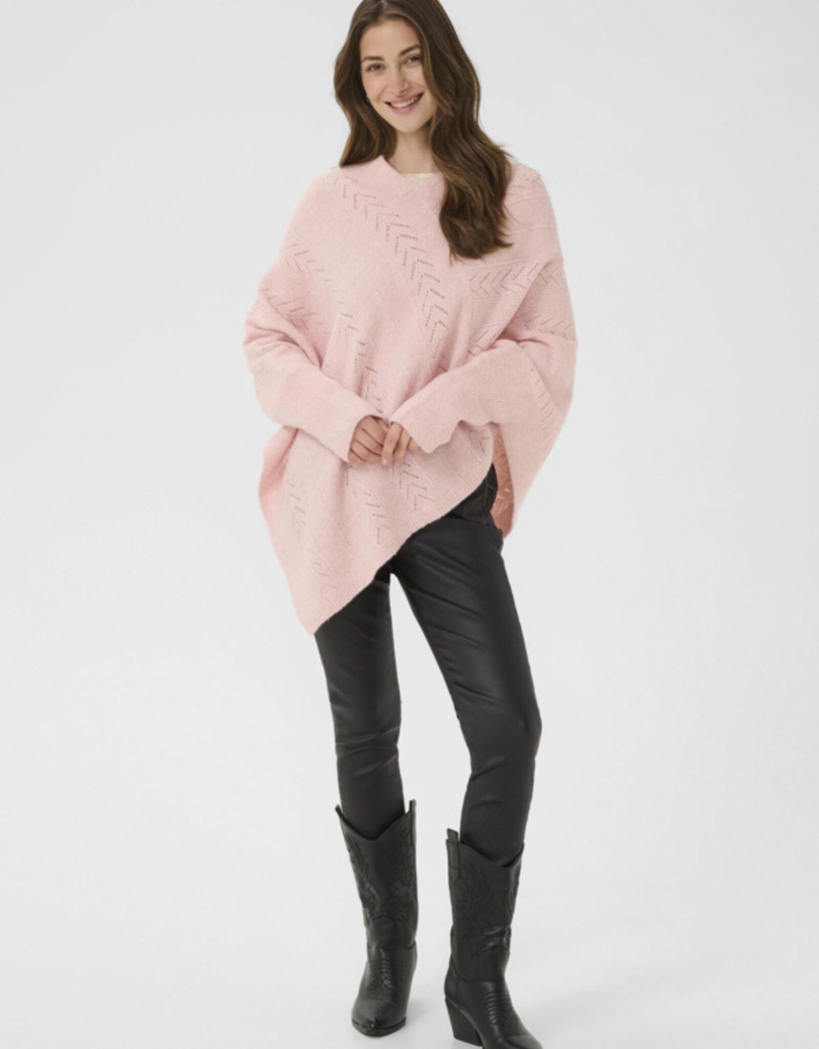 Cream Cream - CRHoliday Knit Poncho FW25