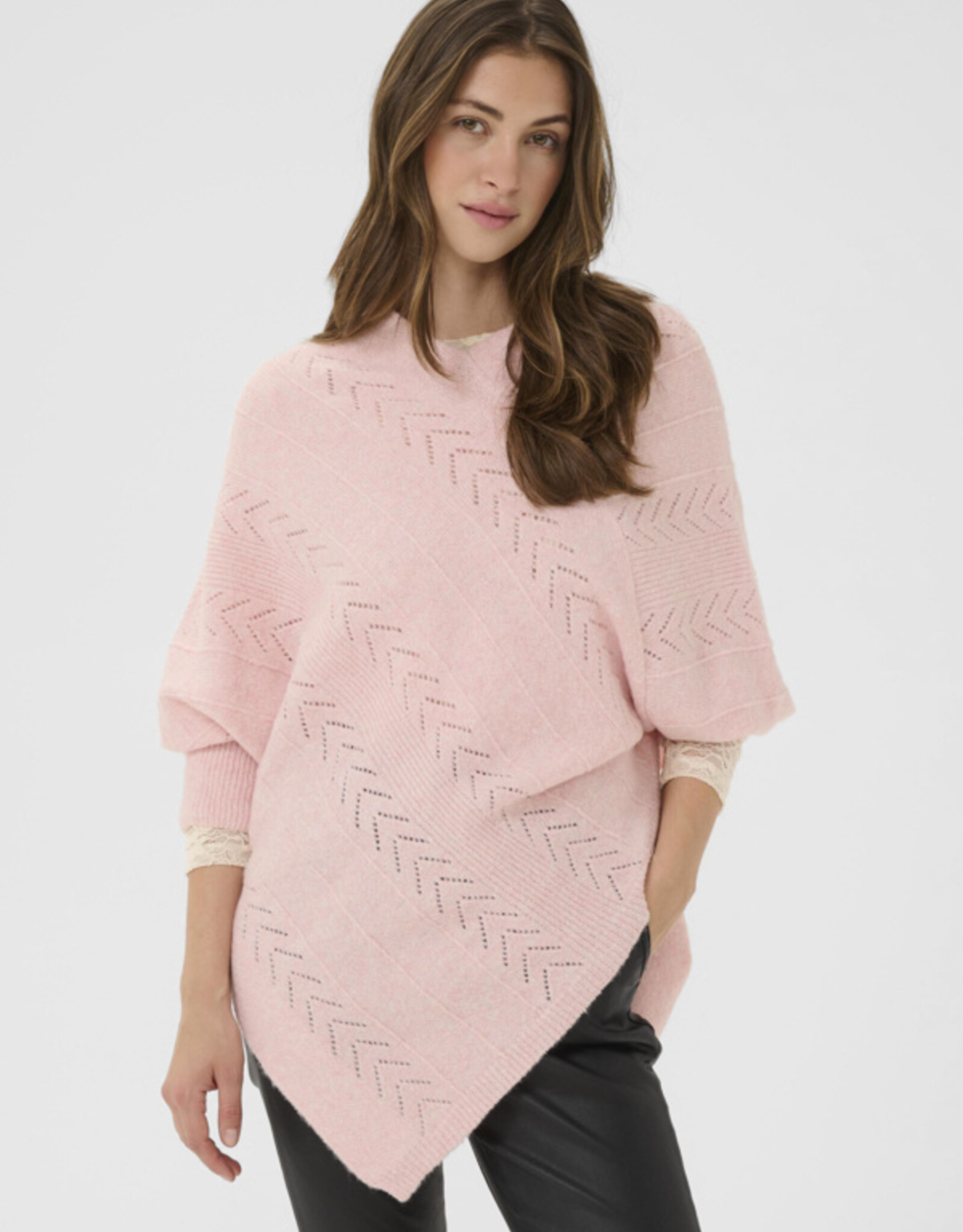 Cream Cream - CRHoliday Knit Poncho FW25