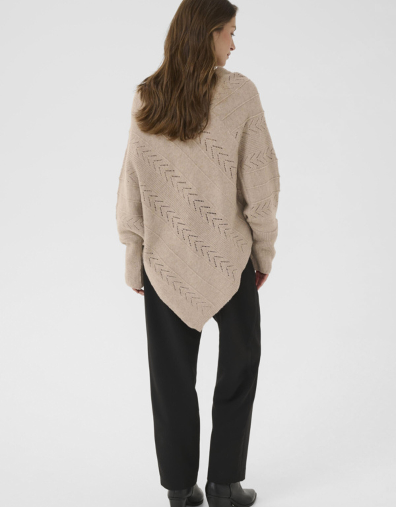 Cream Cream - CRHoliday Knit Poncho FW25