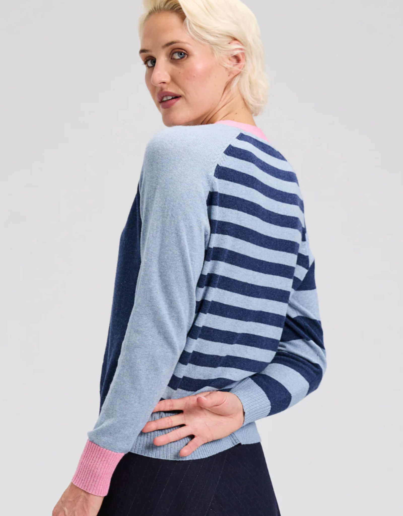 トップス Eaphi WAVE TUCK ASYMMETRY GLITTER CARDIG WAVE TUCK