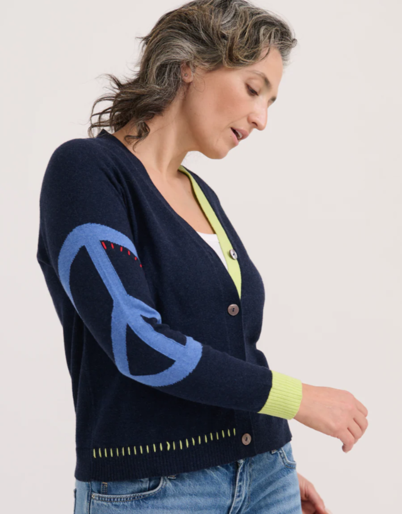 ZAKET & PLOVER Zaket & Plover - ZP7538U Peace Please Cardi FW25