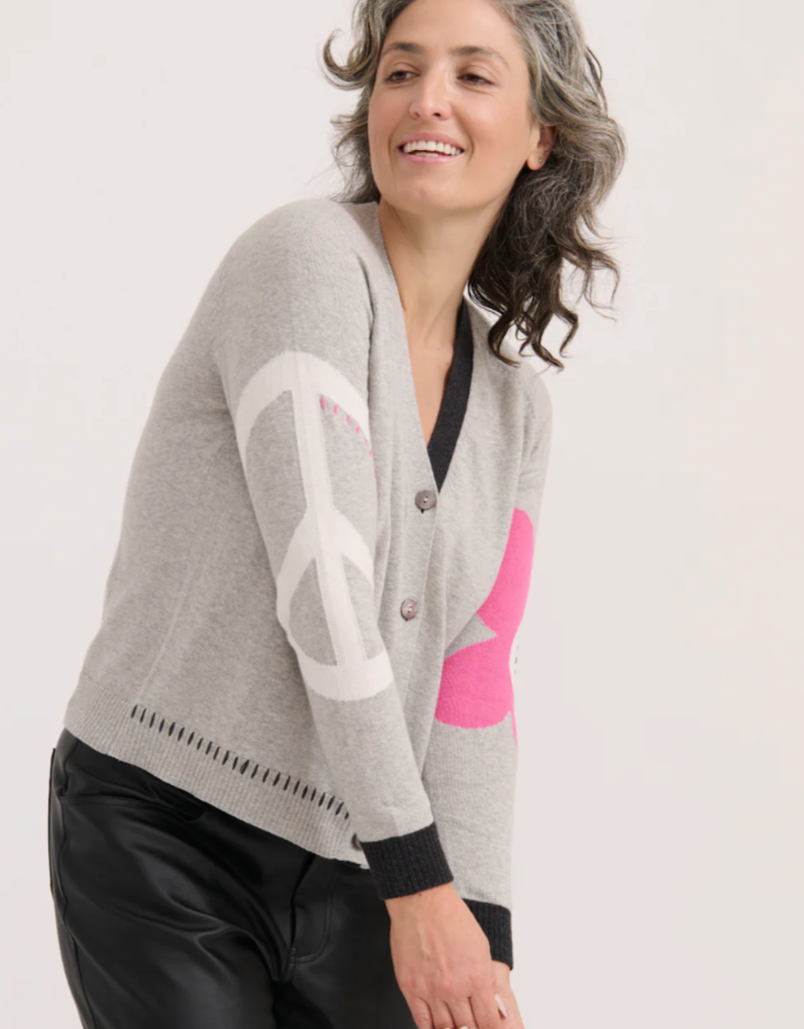 ZAKET & PLOVER Zaket & Plover - ZP7538U Peace Please Cardi FW25