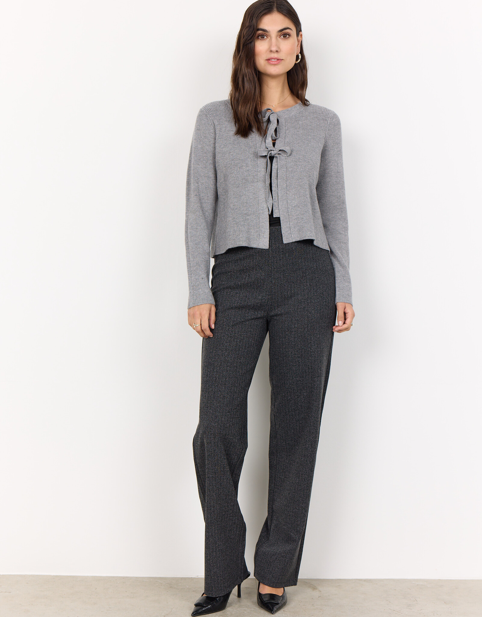 Soya Concept Soya Concept- 33696 Front tie cardigan FW25