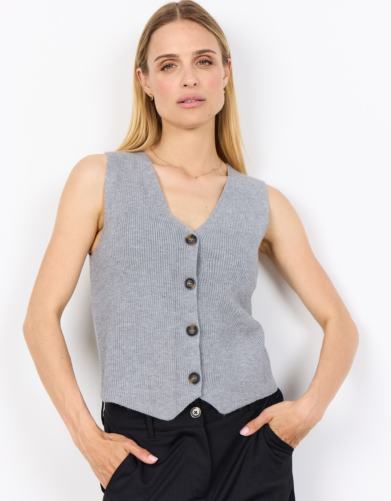 Soya Concept Soya Concept- 33697-40 knitted Sleeveless Vest FW25