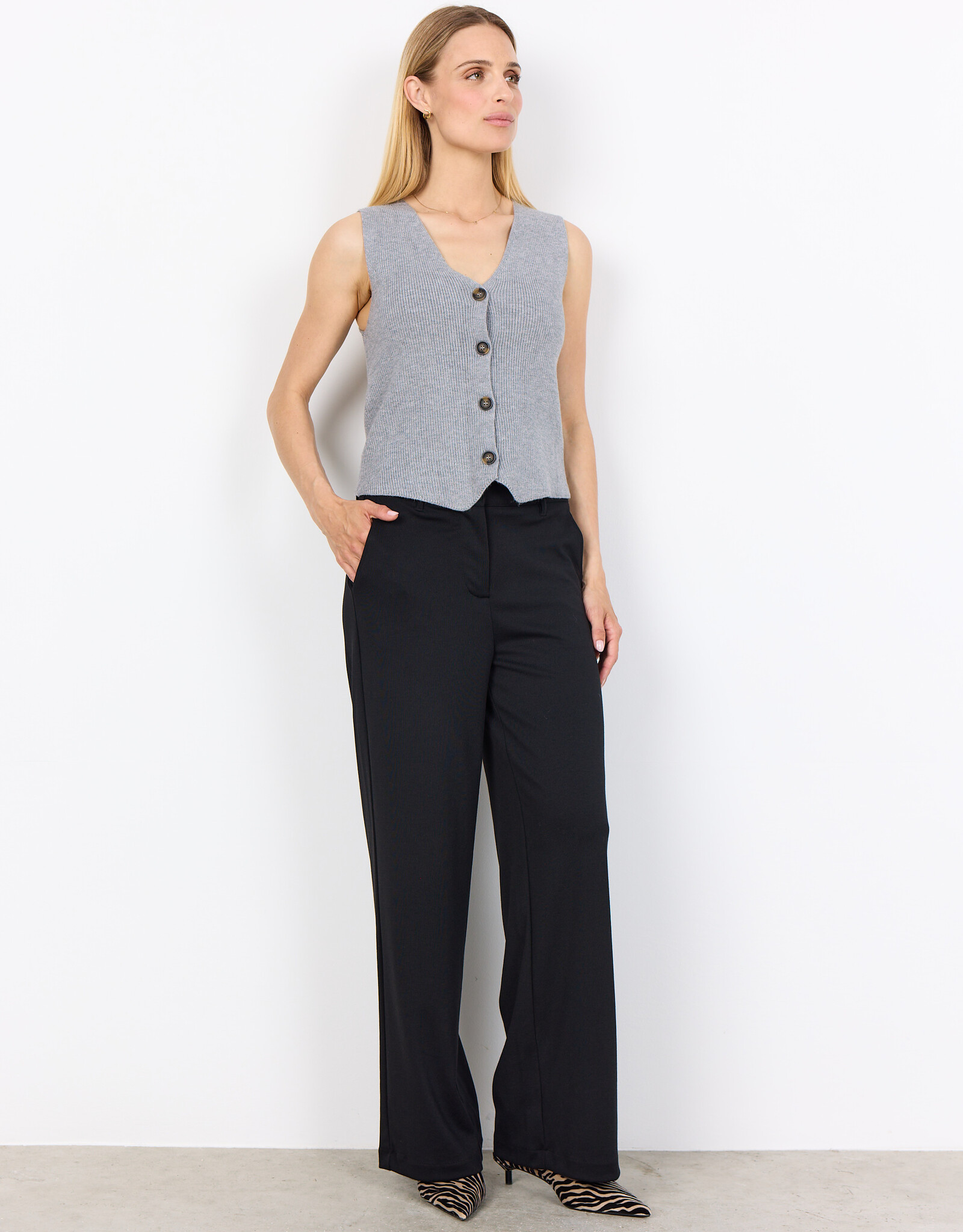 Soya Concept Soya Concept- 33697-40 knitted  Veste sans manches FW25