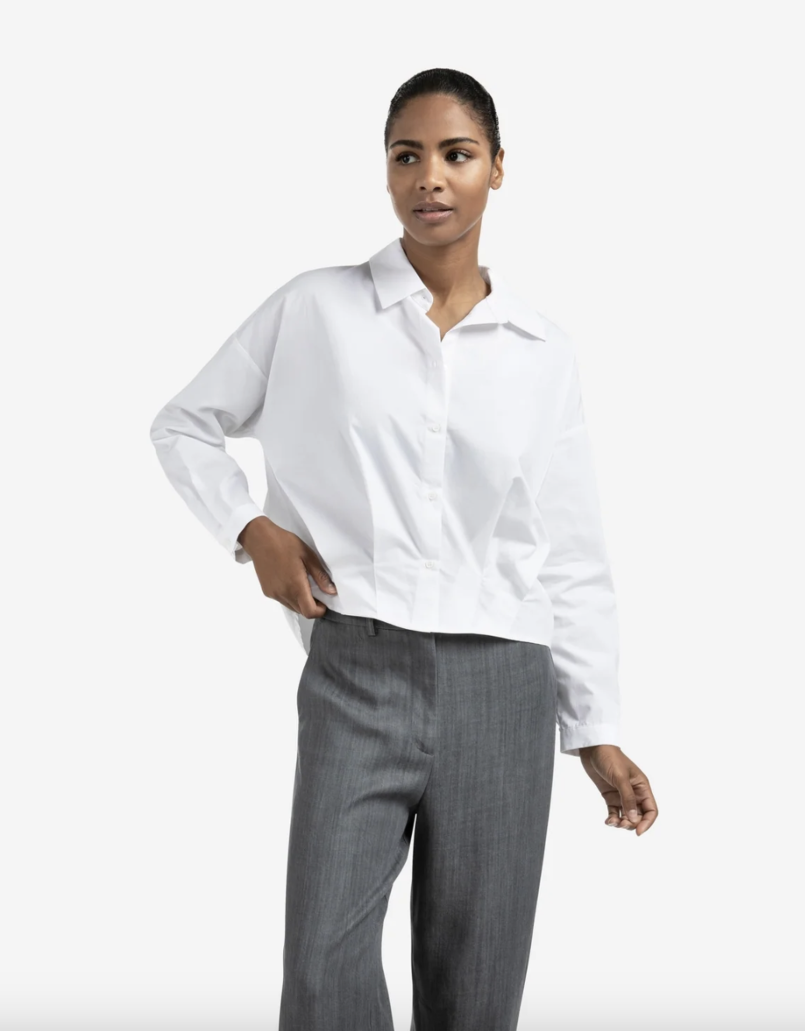 Yaya Yaya - 01201167 Poplin Blouse avec plis FW25