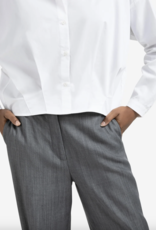 Yaya Yaya - 01201167 Poplin Blouse with Front Pleat FW25