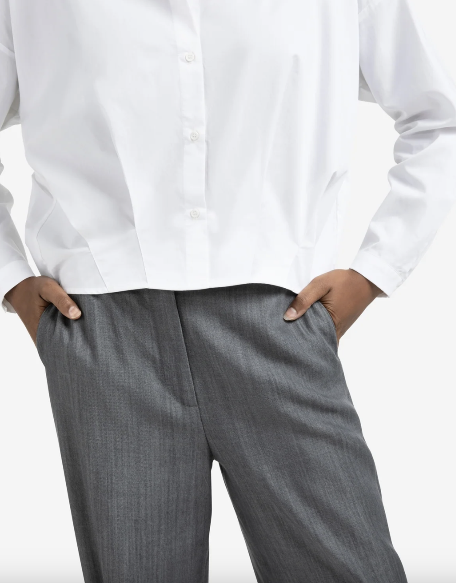 Yaya Yaya - 01201167 Poplin Blouse avec plis FW25