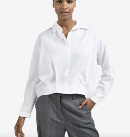 Yaya Yaya - 01201167 Poplin Blouse avec plis FW25