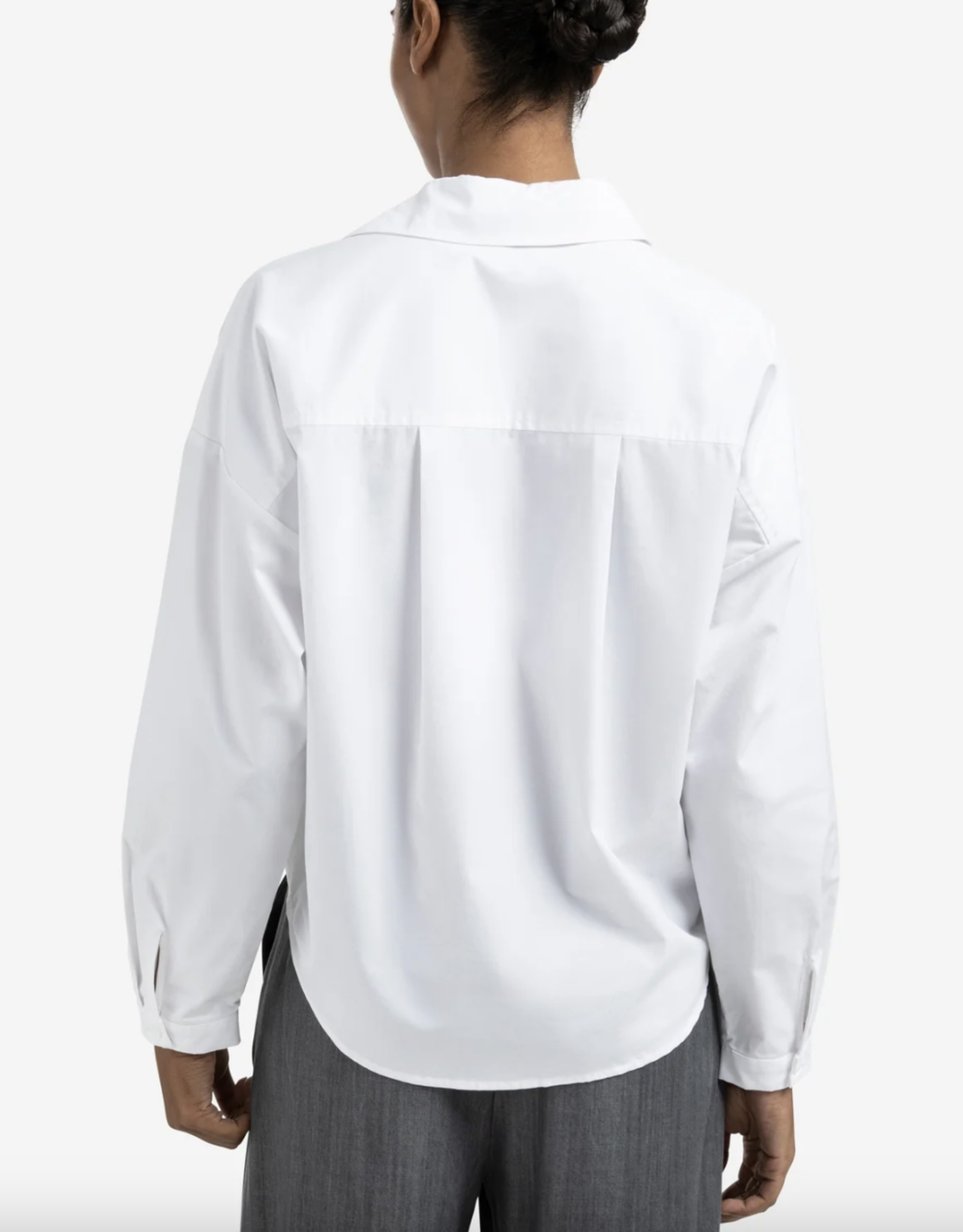 Yaya Yaya - 01201167 Poplin Blouse avec plis FW25