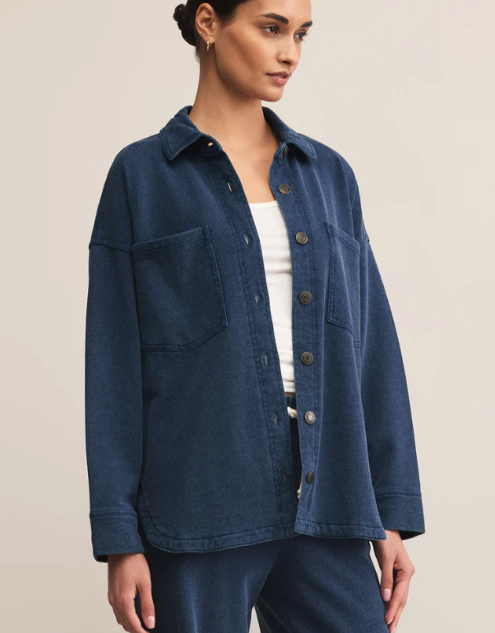 Z Supply Z Supply - ZJ253868 All Day Knit Denim Jacket FW25