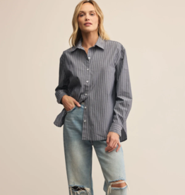 Z Supply Z Supply - ZT253416 Seaport  Poplin chemise rayée FW25