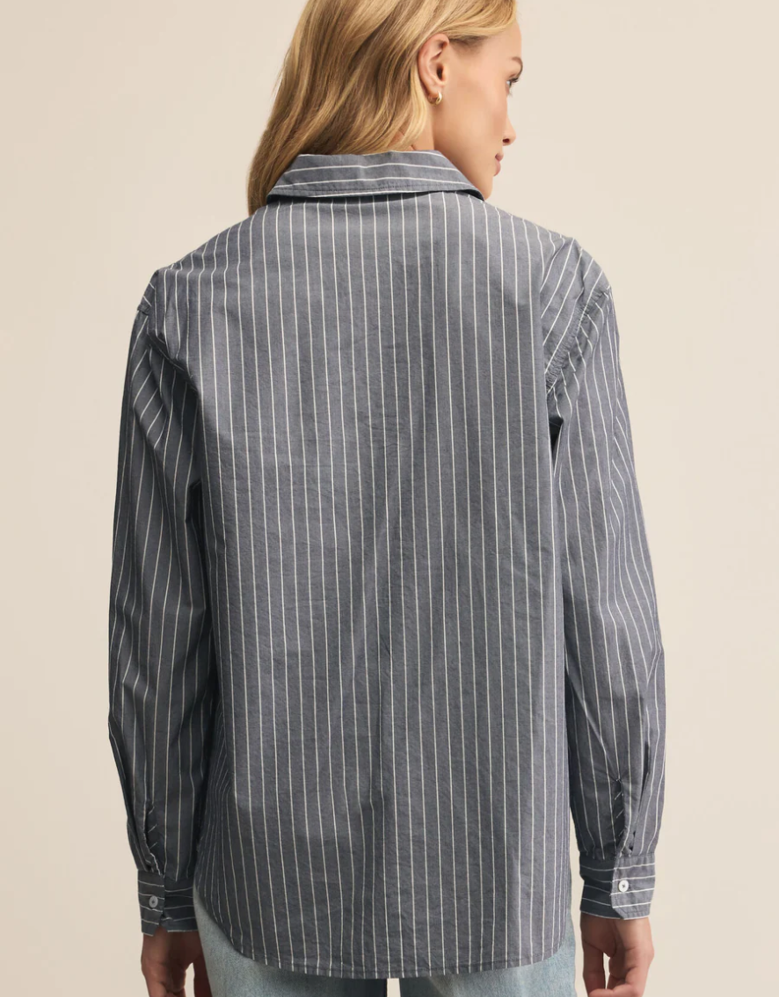 Z Supply Z Supply - ZT253416 Seaport  Poplin chemise rayée FW25