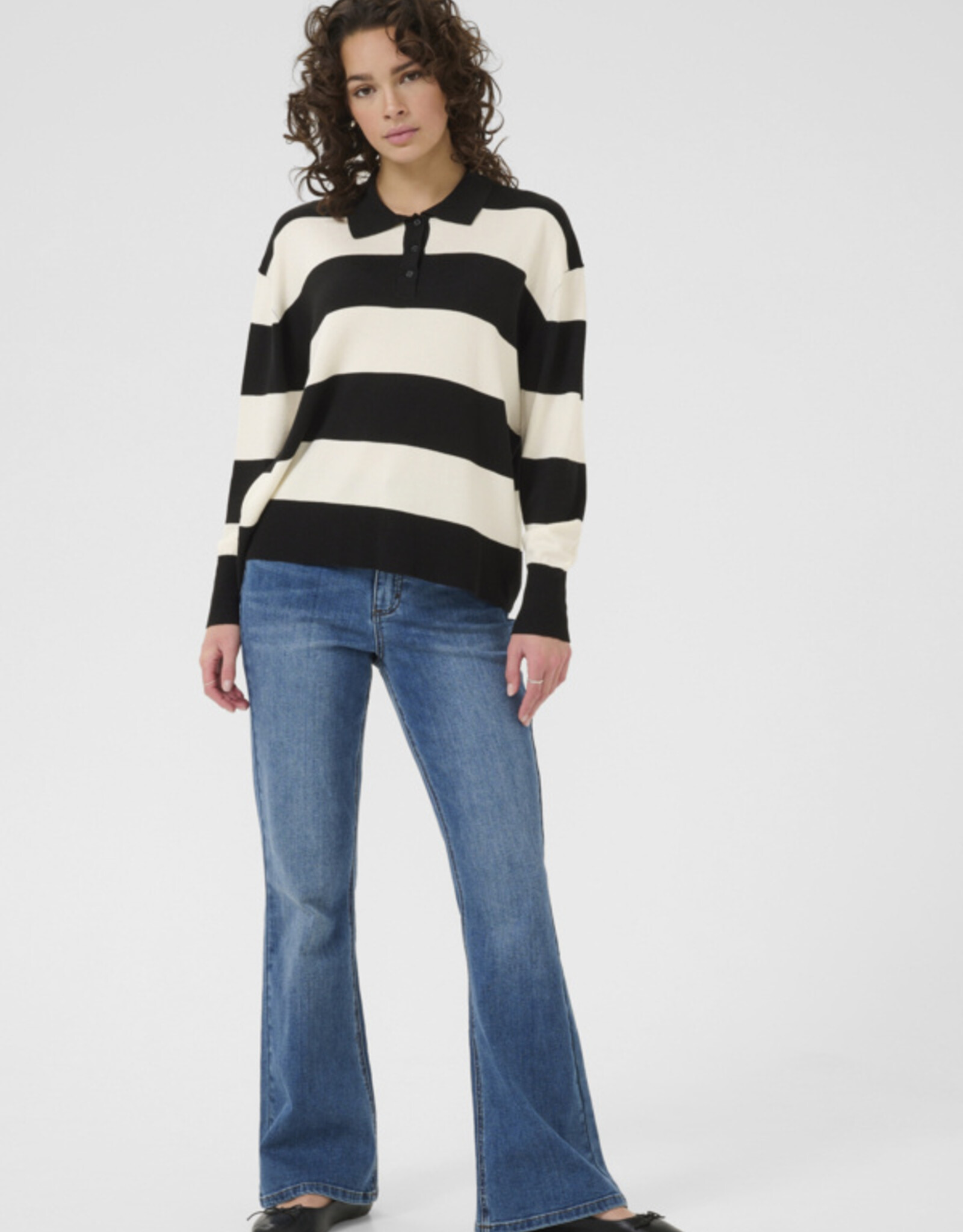 Kaffé Kaffe - KAlizza Striped Polo Pullover FW25