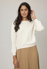 Pistache Pistache - M-90562 Heart Fringe Chandail FW25 Pistache Pistache - M-90562 Heart Fringe Chandail FW25